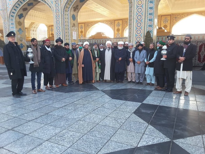 Sunni scholars visit Imam Reza shrine  Sunni scholars visit Imam Reza shrine