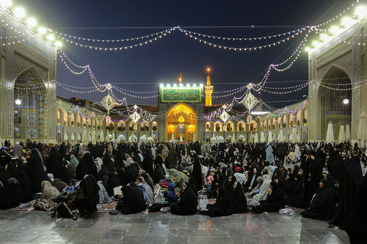 Imam Reza shrine replete with joy on birthday of Imam Hossein (AS)