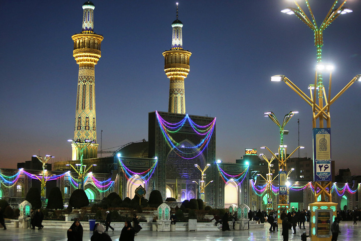 Imam Reza shrine replete with joy on birthday of Imam Hossein (AS)