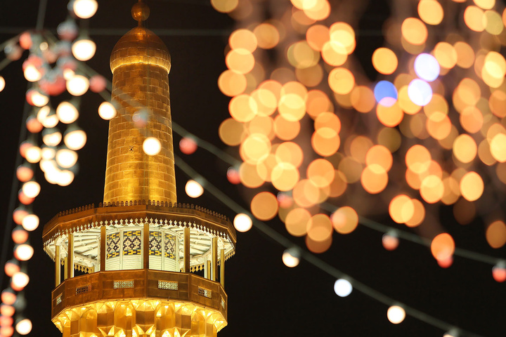 Imam Reza shrine replete with joy on birthday of Imam Hossein (AS)