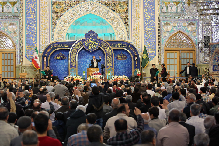Imam Reza shrine replete with joy on birthday of Imam Hossein (AS)