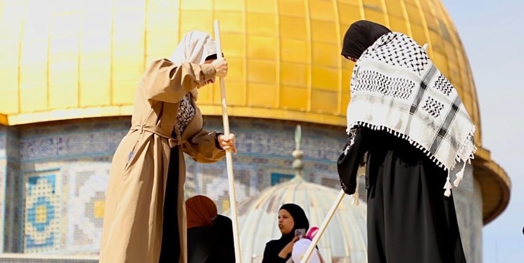 فلسطینی‌ها در مسجدالاقصی به استقبال ماه رمضان رفتند