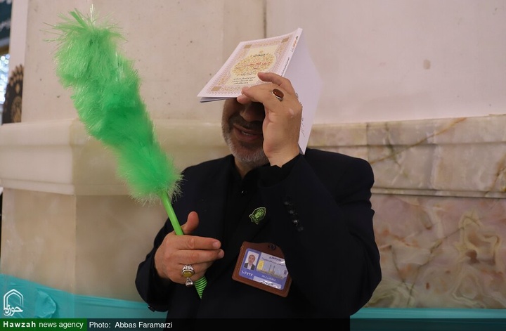 مواكب العزاء والزائرون يحيون ذكرى جرح المولى أمير المؤمنين(ع) في رحاب مرقده الطاهر