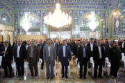 تصاویر بزرگداشت روز معلم در حرم بانوی کرامت (س)