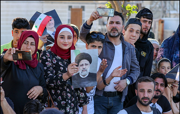 حضور و سخنرانی رئیس جمهور اسلامی ایران در حرم بانوی دمشق