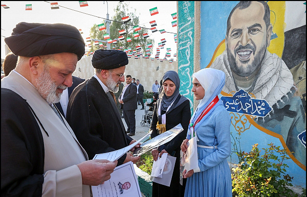 حضور و سخنرانی رئیس جمهور اسلامی ایران در حرم بانوی دمشق
