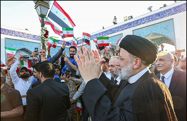 حضور و سخنرانی رئیس جمهور اسلامی ایران در حرم بانوی دمشق