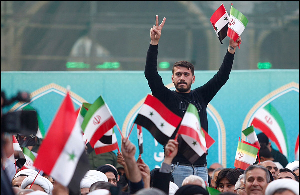 حضور و سخنرانی رئیس جمهور اسلامی ایران در حرم بانوی دمشق