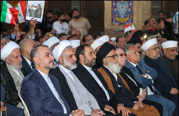 حضور و سخنرانی رئیس جمهور اسلامی ایران در حرم بانوی دمشق
