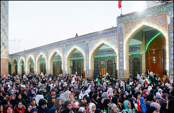 حضور و سخنرانی رئیس جمهور اسلامی ایران در حرم بانوی دمشق