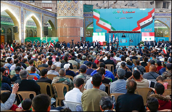 حضور و سخنرانی رئیس جمهور اسلامی ایران در حرم بانوی دمشق