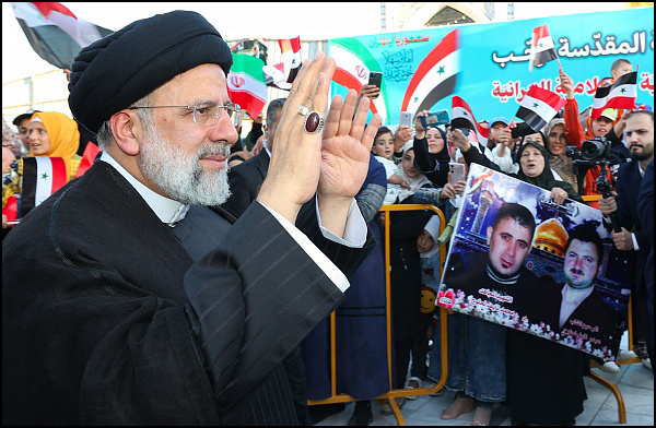 حضور و سخنرانی رئیس جمهور اسلامی ایران در حرم بانوی دمشق