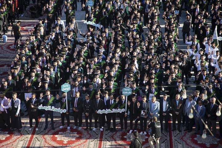 سوگند فارغ التحصیلی سه هزار دانشجوی عراقی در پیشگاه امام حسین و حضرت عباس علیهما‌السلام