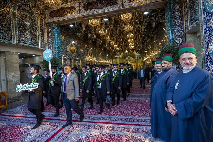 سوگند فارغ التحصیلی سه هزار دانشجوی عراقی در پیشگاه امام حسین و حضرت عباس علیهما‌السلام