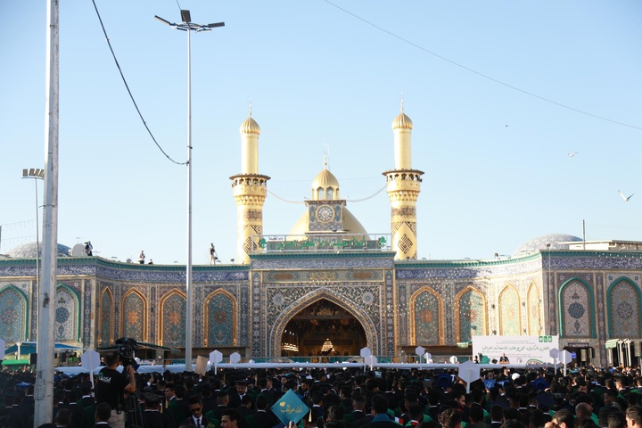سوگند فارغ التحصیلی سه هزار دانشجوی عراقی در پیشگاه امام حسین و حضرت عباس علیهما‌السلام