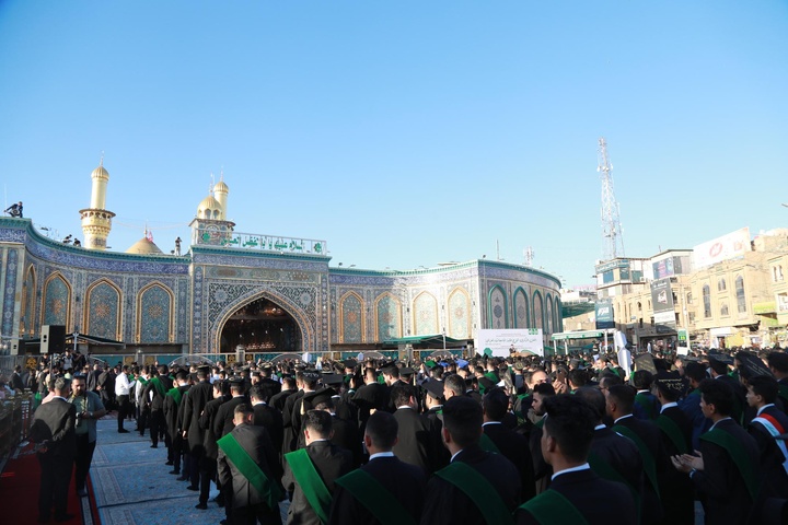 سوگند فارغ التحصیلی سه هزار دانشجوی عراقی در پیشگاه امام حسین و حضرت عباس علیهما‌السلام