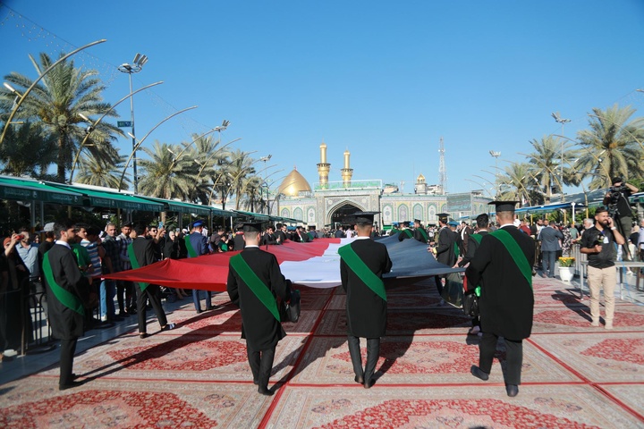 سوگند فارغ التحصیلی سه هزار دانشجوی عراقی در پیشگاه امام حسین و حضرت عباس علیهما‌السلام