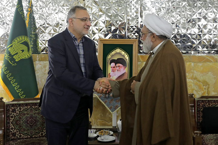 دیدار رئیس رسانه ملی، شهردار تهران و معاونین فرهنگی و اجتماعی شهرداری‌های کلانشهرهای کشور با تولیت آستان
