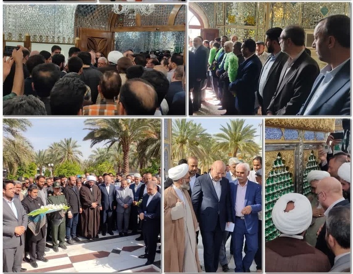 تشرف رییس مجلس شورای اسلامی به آستان حضرت حسین بن موسی الکاظم(ع)
 تشرف رییس مجلس شورای اسلامی به آستان حضرت حسین بن موسی الکاظم(ع)