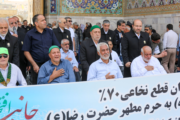 تشرف جانبازان قطع نخاعی ۷۰درصد به حرم مطهر رضوی