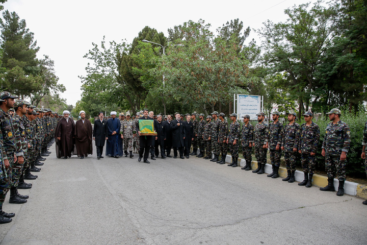 حضور خدام بارگاه منور رضوی در پادگان پدافند هوایی امام رضا علیه السلام