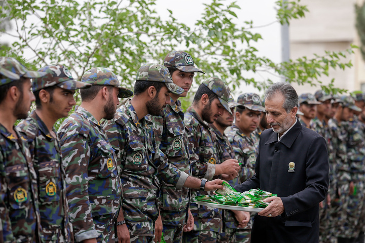 حضور خدام بارگاه منور رضوی در پادگان پدافند هوایی امام رضا علیه السلام