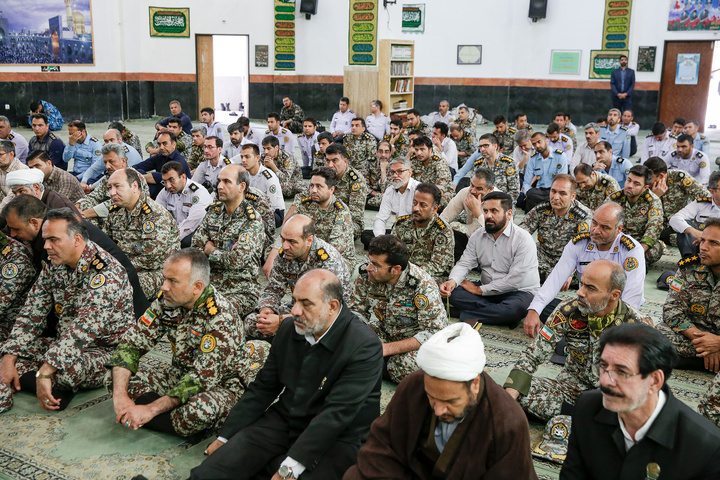 حضور خدام بارگاه منور رضوی در پادگان پدافند هوایی امام رضا علیه السلام