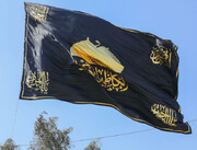 اهتزار پرچم سیاه برفرار گنبد امامین جوادین(ع) در کاظمین