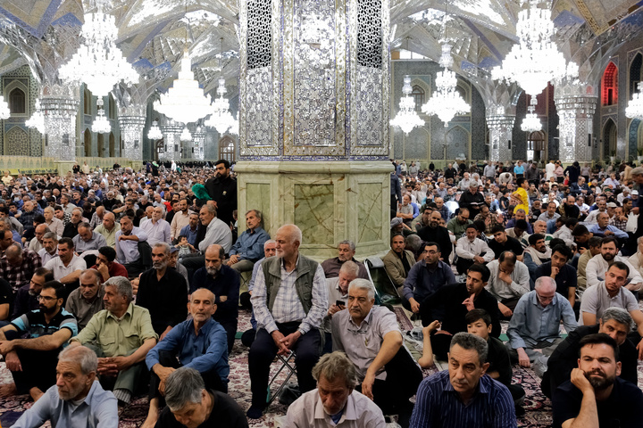 مراسم عزاداری روز شهادت امام جواد علیه السلام در رواق امام خمینی حرم مطهر رضوی