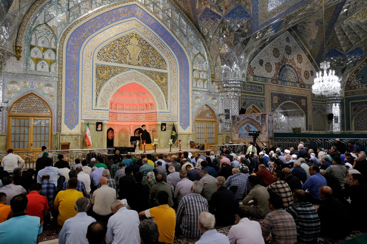 مراسم عزاداری روز شهادت امام جواد علیه السلام در رواق امام خمینی حرم مطهر رضوی