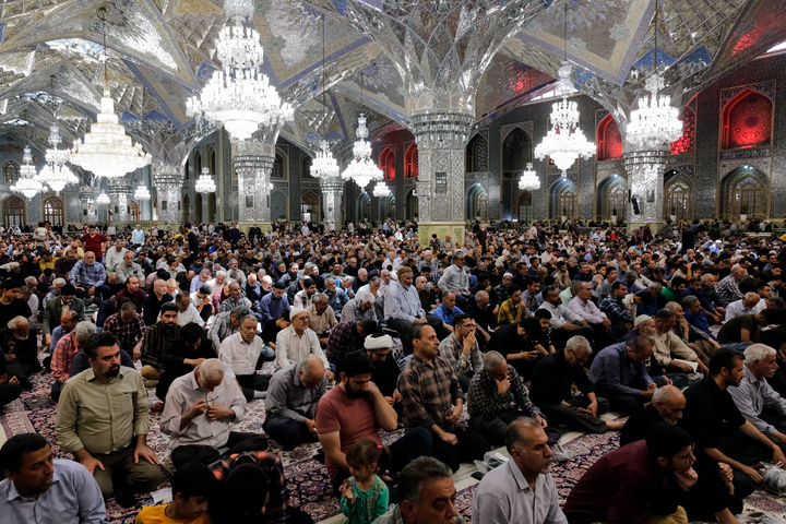 مراسم عزاداری روز شهادت امام جواد علیه السلام در رواق امام خمینی حرم مطهر رضوی