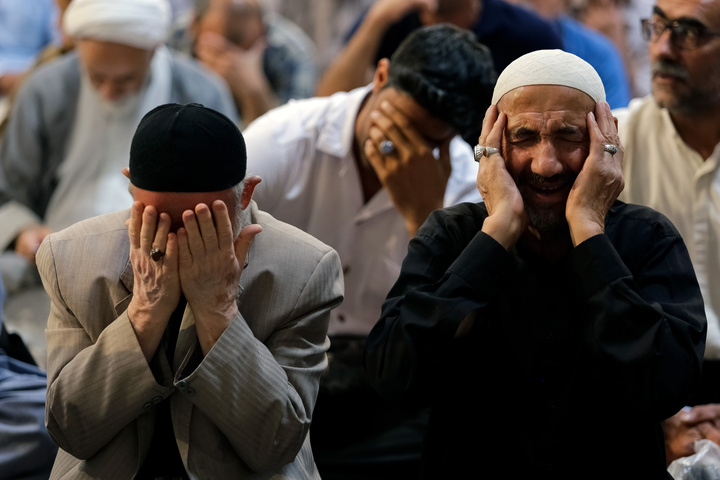 مراسم عزاداری روز شهادت امام جواد علیه السلام در رواق امام خمینی حرم مطهر رضوی