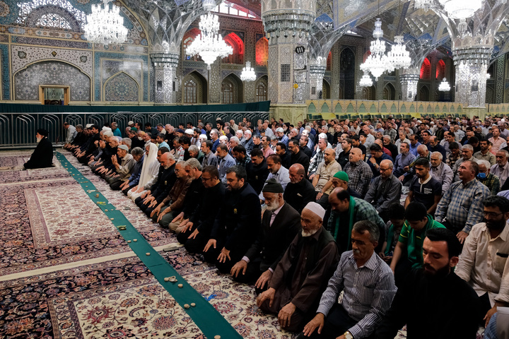 مراسم عزاداری روز شهادت امام جواد علیه السلام در رواق امام خمینی حرم مطهر رضوی