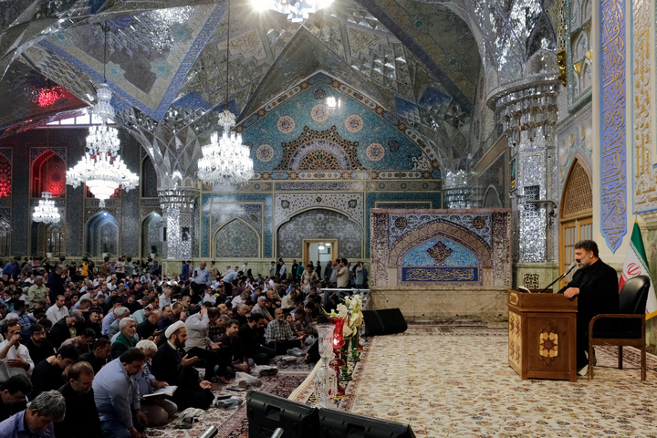 مراسم عزاداری روز شهادت امام جواد علیه السلام در رواق امام خمینی حرم مطهر رضوی