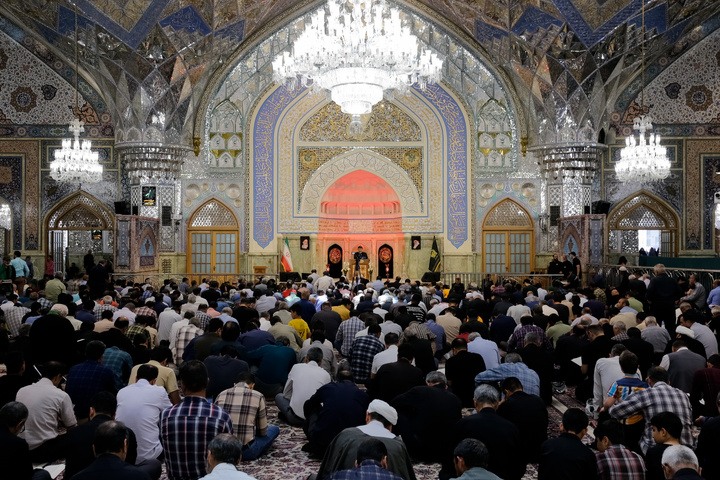 مراسم عزاداری روز شهادت امام جواد علیه السلام در رواق امام خمینی حرم مطهر رضوی
