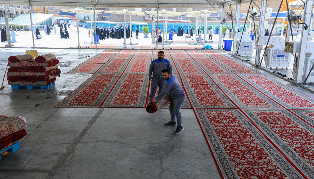 (۱۹۵۰) منتسبا ومتطوعا خصصتهم العتبة الحسينية لتقديم أفضل الخدمات للزائرين في المنطقة المحيطة بمرقد الامام الحسين (ع) خلال زيارة عرفة وعيد الاضحى