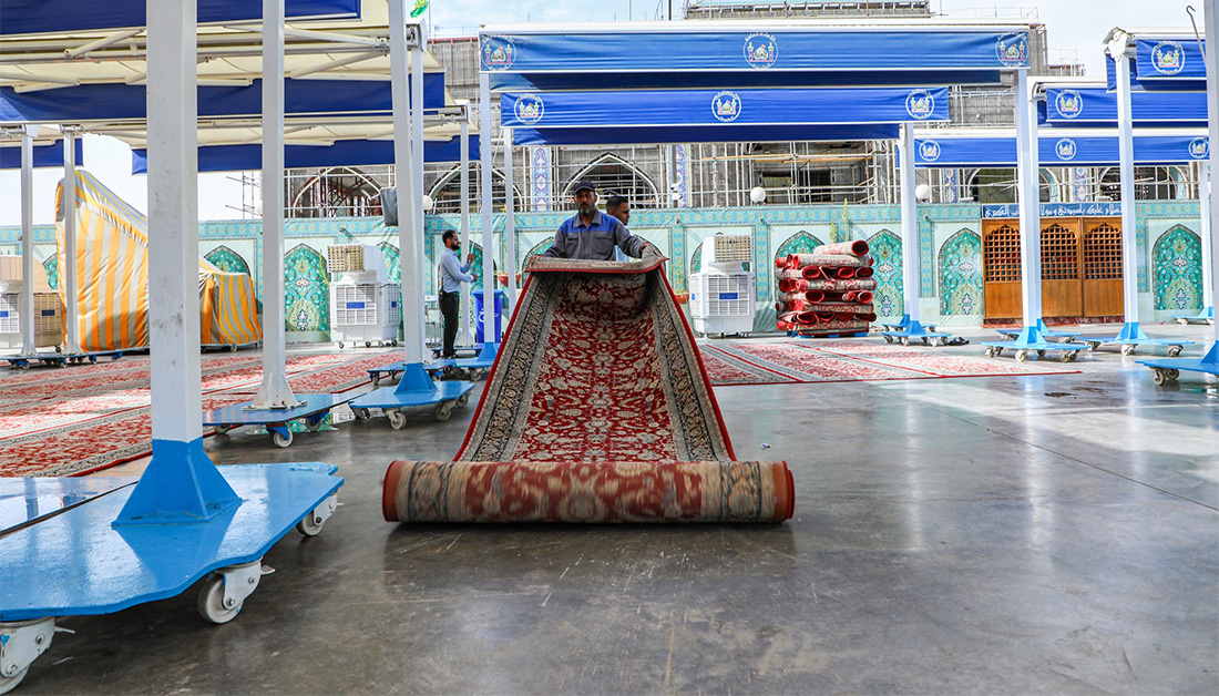 (۱۹۵۰) منتسبا ومتطوعا خصصتهم العتبة الحسينية لتقديم أفضل الخدمات للزائرين في المنطقة المحيطة بمرقد الامام الحسين (ع) خلال زيارة عرفة وعيد الاضحى