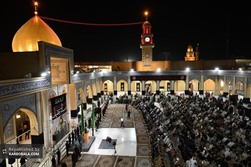 برافراشته شدن پرچم عزا بر فراز بارگاه سفیر الحسین (ع)