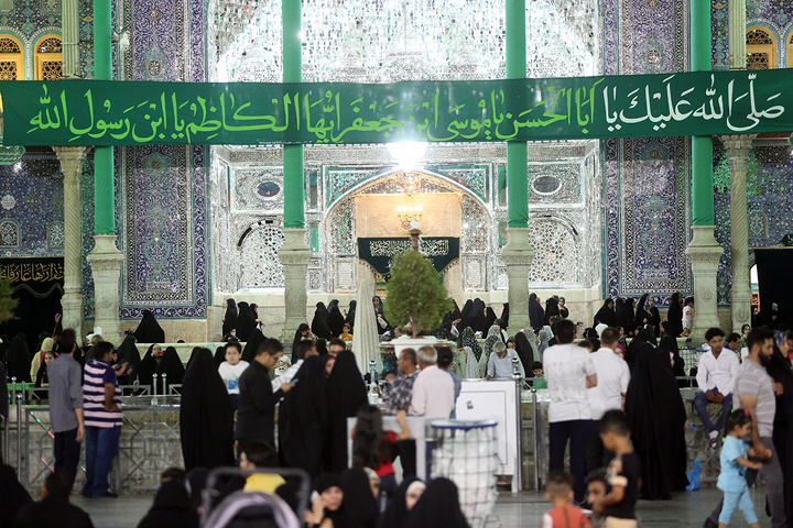 جشن شام میلاد امام کاظم (ع) در حرم حضرت معصومه(س)
