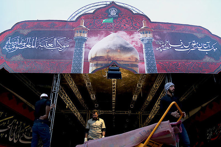 آماده سازی موکب حرم مطهر حضرت معصومه (س)در مسیر پیاده روی اربعین حسینی آماده سازی موکب حرم مطهر حضرت معصومه (س)در مسیر پیاده روی اربعین حسینی