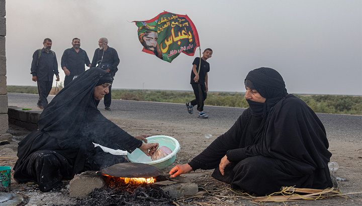 خدمتگزاری زنان اهل ذی قار به زائران اربعین حسینی