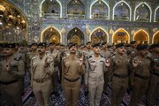 جشن فارغ التحصیلی افسران دانشکده پلیس عراق در حرم مطهر حضرت اباالفضل(ع)