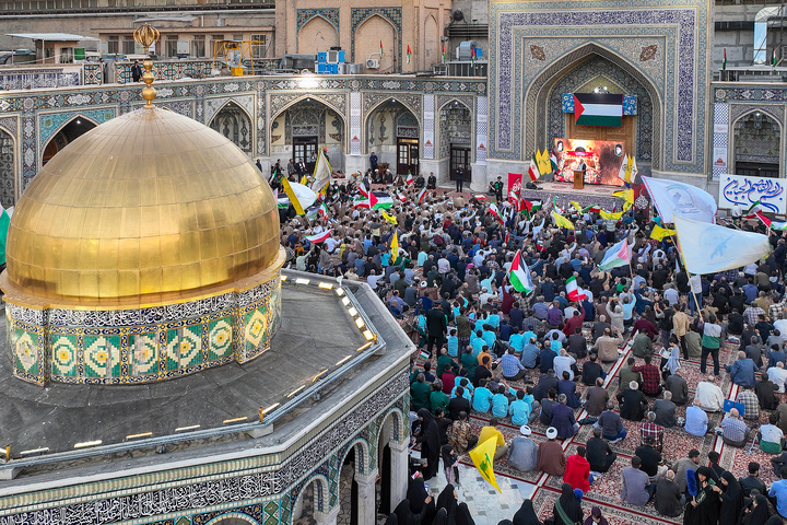 اجتماع همبستگی با جبهه مقاومت فلسطین در حرم مطهر رضوی