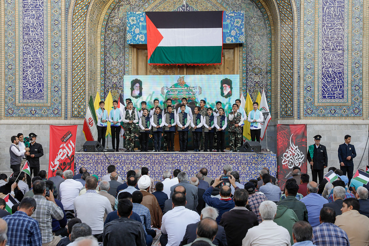 اجتماع همبستگی با جبهه مقاومت فلسطین در حرم مطهر رضوی
