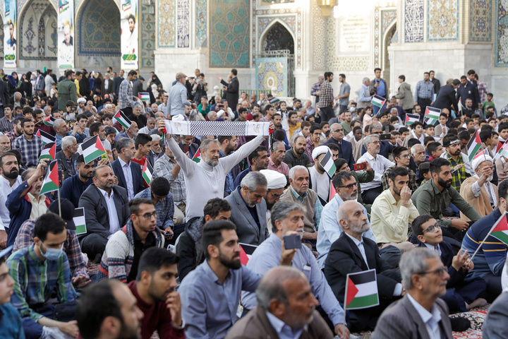 اجتماع همبستگی با جبهه مقاومت فلسطین در حرم مطهر رضوی