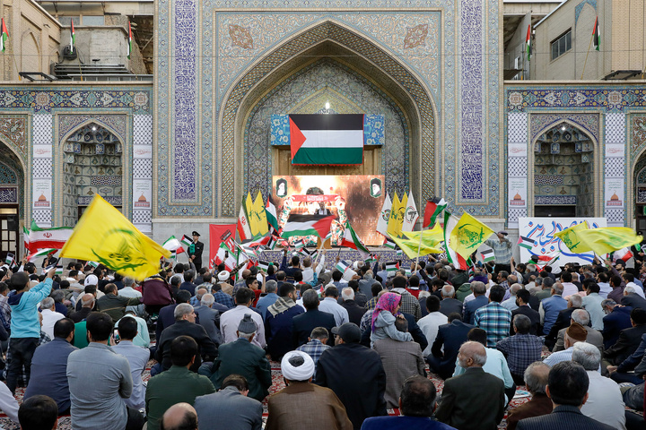 اجتماع همبستگی با جبهه مقاومت فلسطین در حرم مطهر رضوی