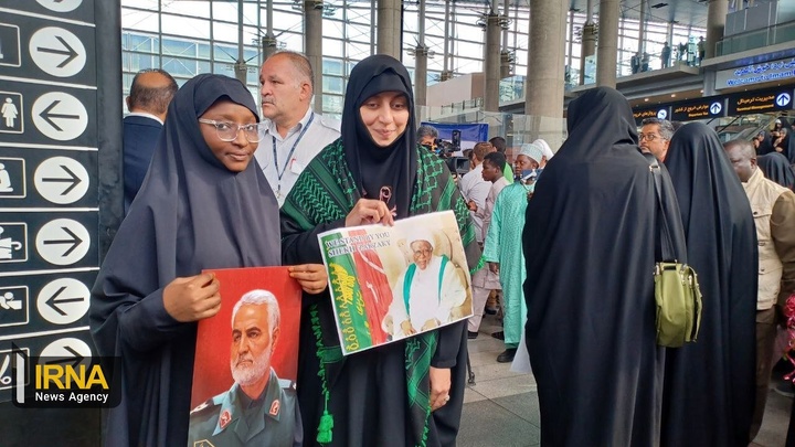 استقبال پرشور دانشجویان ایرانی و نیجریه ای از شیخ زکزاکی