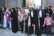 People with blindness and limited vision visit Imam Reza holy shrine