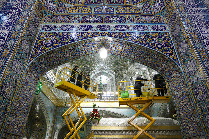 تکمیل پروژه اصلاح نورپردازی روضه منور رضوی
