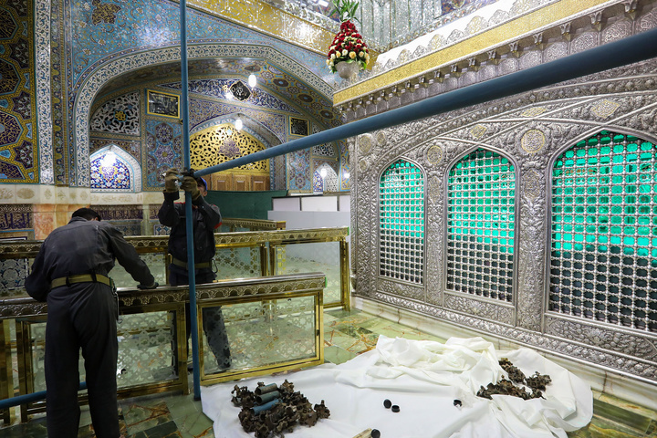 تکمیل پروژه اصلاح نورپردازی روضه منور رضوی